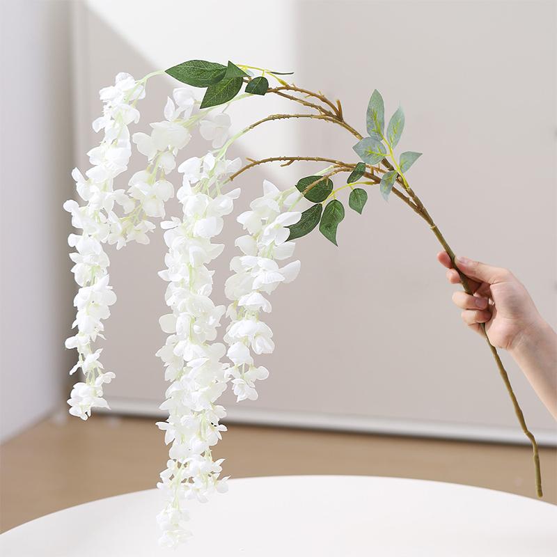 1/2Pcs 108CM Artificial Flowers 5 Fork Fake Flowers Vine Wisteria Garland for Home Room Decor Garden Wall Wedding Decoration