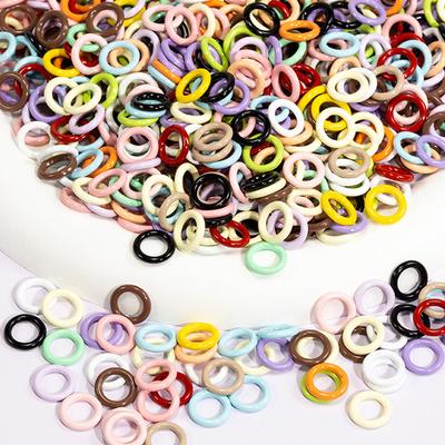 50pcs 1.7x9mm Closed Jump Rings Soldered O Round Rings Mixed Colors Connectors for DIY Bracelet Necklace Jewelry Crafts Making