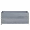 Plant Box Gray 100x100 Cm Solid Pine Wood