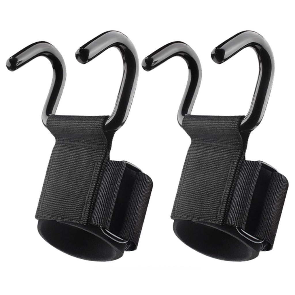 2 Pezzi Ganci per Sollevamento Pesi con Supporto per Polsi Fasce da Polso Gancio per Mano Palestra Cinturino da Polso Gancio Fitness Cinturino per Pesi Trazioni Guanti Power Lift