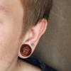 10-20mm Body Jewelry Organic Wood Ear Gauges Ear Plugs Earring Meditating Buddha Flesh Tunnels