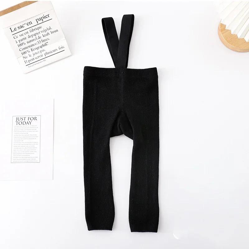 0-3J Süße Einfarbige Neugeborene Baby Herbst Winter Warme Strumpfhose Strumpfhose Baumwolle Strick Mädchen Jungen Weiche Baumwolle Hosenträger Unterteil Hose