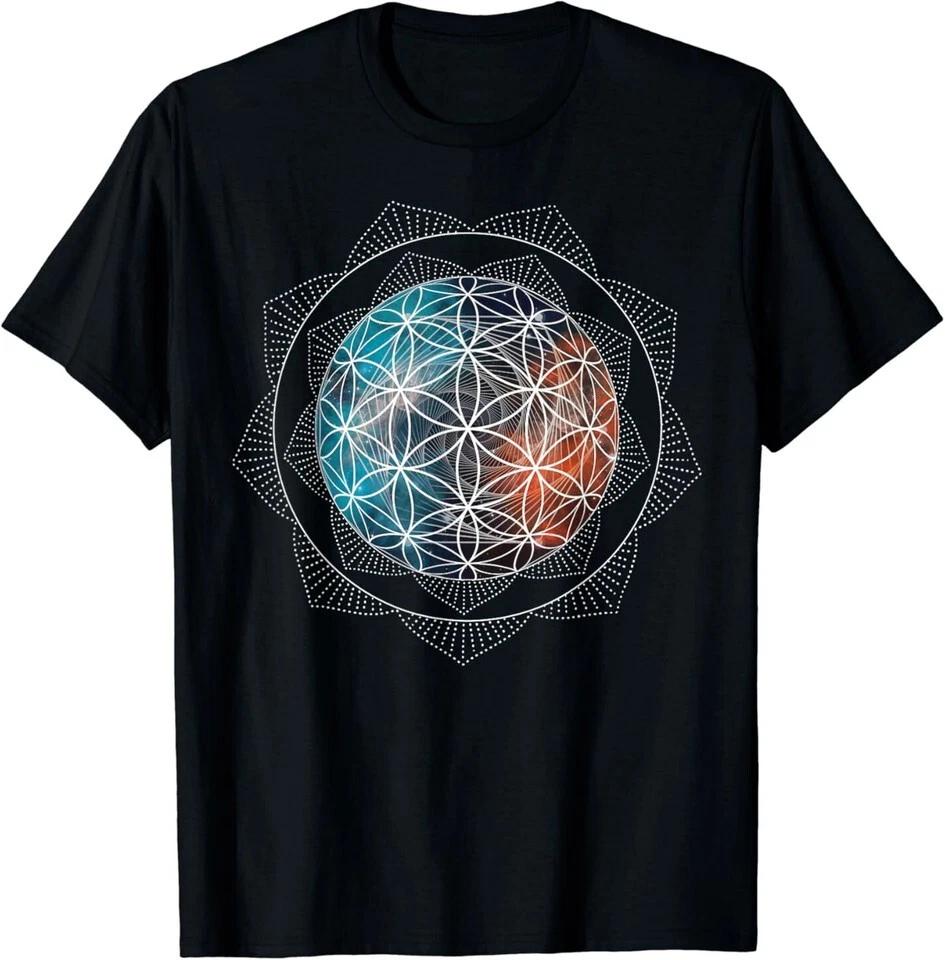 NEW LIMITED Flower Of Life Sacred Geometry Shirt - Spiritual Yoga T-Shirt S-3XL XL