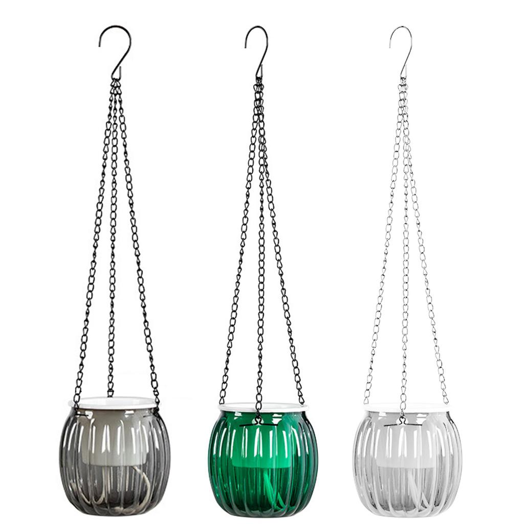 Hanging Self Watering Planter Plastic Resin Hanging Basket with Visible Water Level for Indoor Outdoor Plants