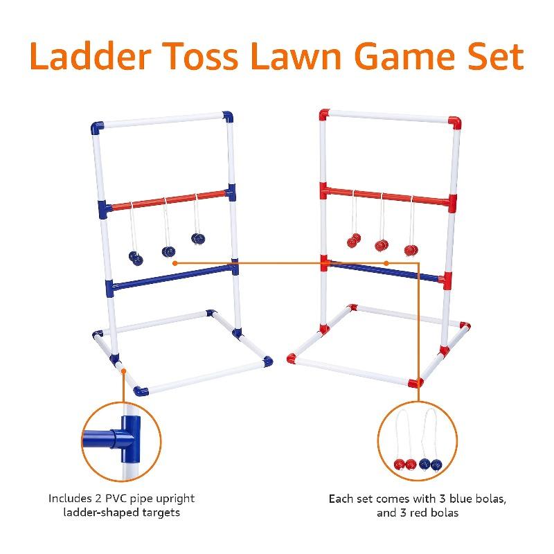 6 Pack Ladder Ball Replacement Ladderball Bolas Ladder Ball Toss Game Replacement Bolo Balls for Toss Match Golf Game