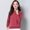Women's Half-High Collar Solid Color Thickened Knit Sweater