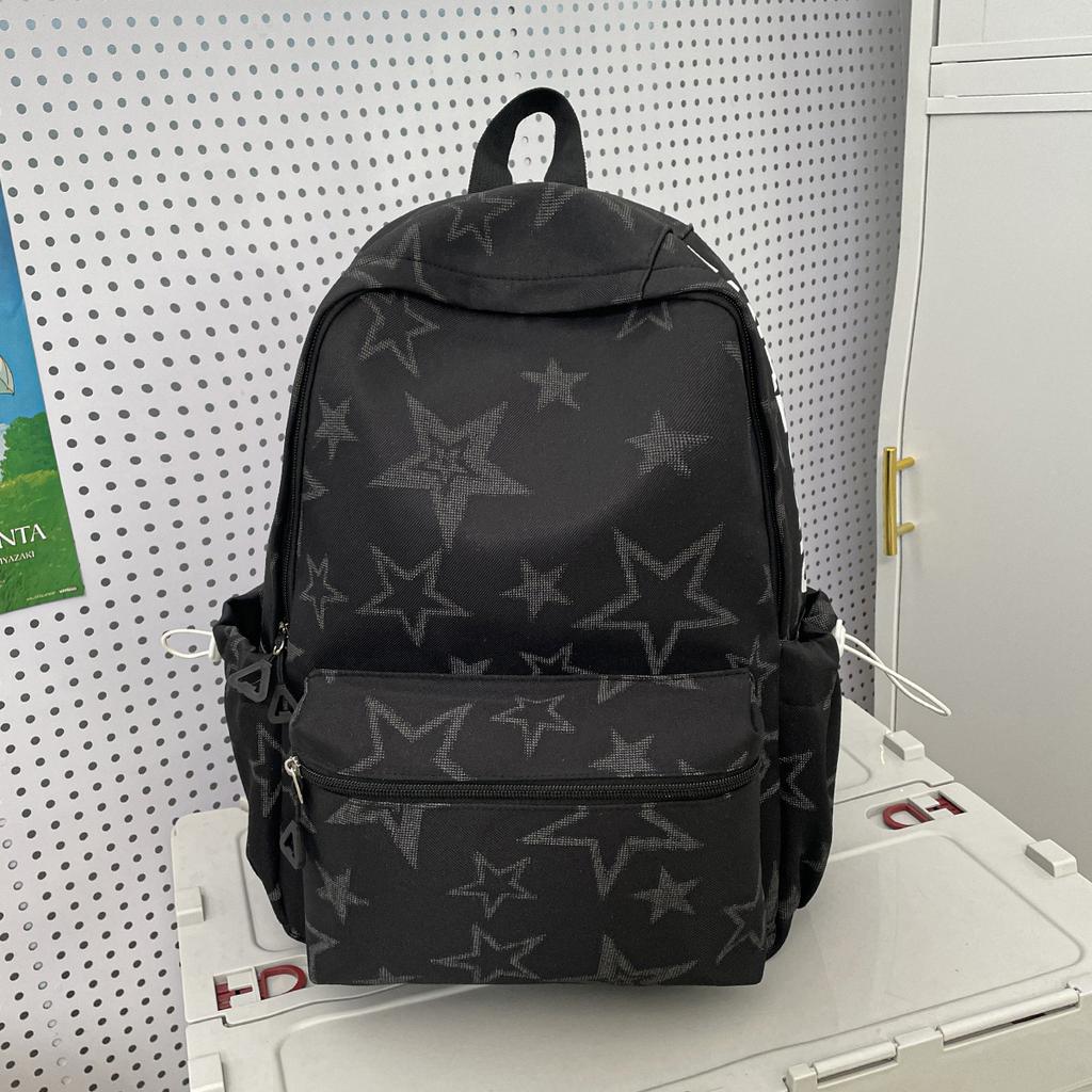 Schoolbag Korean Version Ins Cartoon Star Backpack Bag Women's Large Capacity Versatile Student Schoolbag Fashion Leisure Commuter Backpack