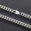 KALEN 5/6/8mm Cuban Curb Polished Chain Necklace Men Women Stainless Steel Shiny Jewelry 5/6/8MM Wide Link Chain Accessories