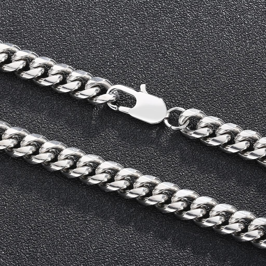 KALEN 5/6/8mm Cuban Curb Polished Chain Necklace Men Women Stainless Steel Shiny Jewelry 5/6/8MM Wide Link Chain Accessories