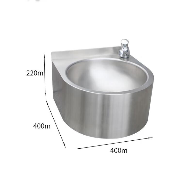 Commercial Stainless Steel Wall-Mounted Single Washbasin
