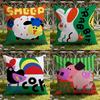 Chinese Zodiac Print Cushion Cover Home & Car Dual-Scene Pillow Cover: Reversible for Premium Comfort