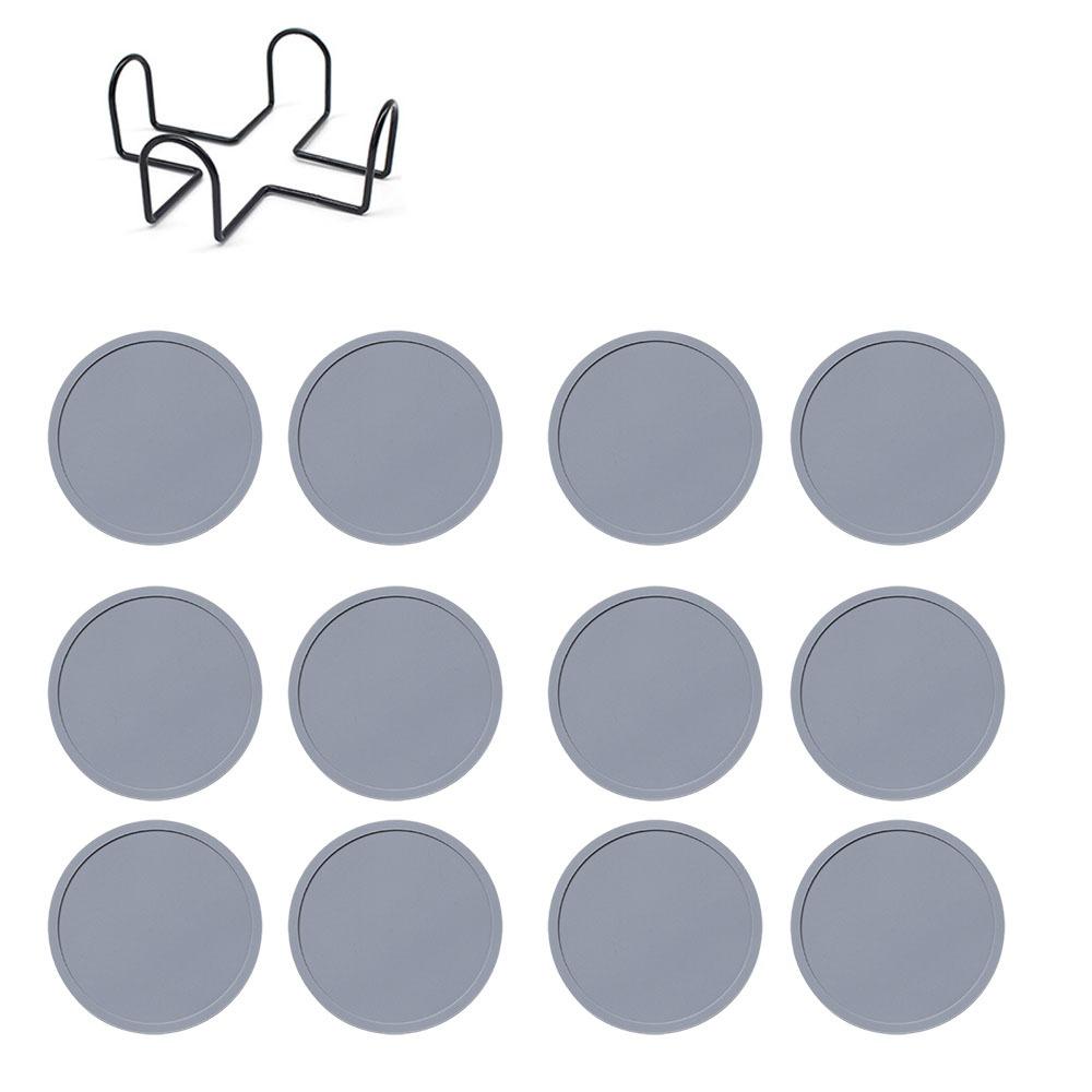 12Pcs Heat Resistant Drink Coasters 10cm Diameter Table Placemats  Coffee Mug Protection