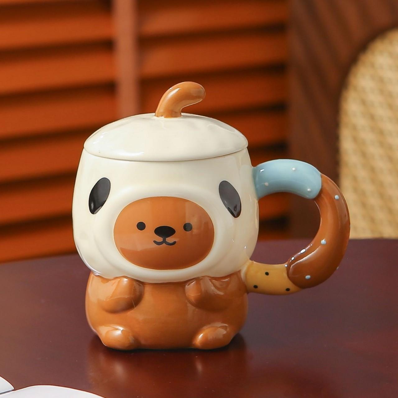 

Ceramic Milk Cup for Children Household Cute Drinking Cup Mug Cute Tea Cup for Women 301-400ml