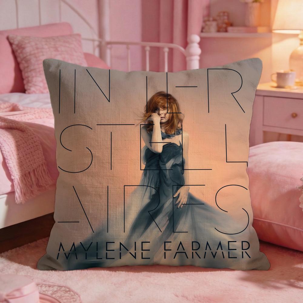 Singer MMylene Farmer Cushion Cover Premium Comfort Reversible Pillow Cove Two In One Design For Any Room Car Interior