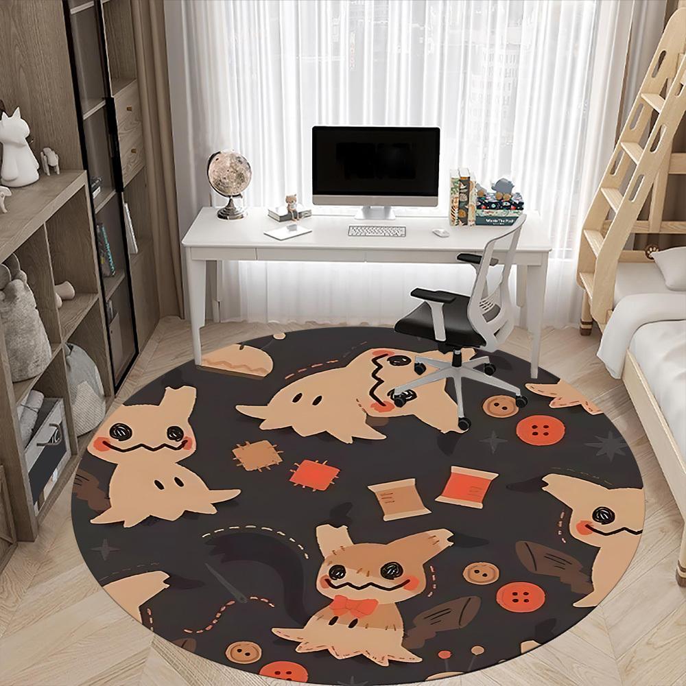 1pc Ghostly Sewing Office Round Area Rug, Indoor Mat Suitable For Office, Under Office Chairs Bedroom Living Room Home Decor, Room Deco 022
