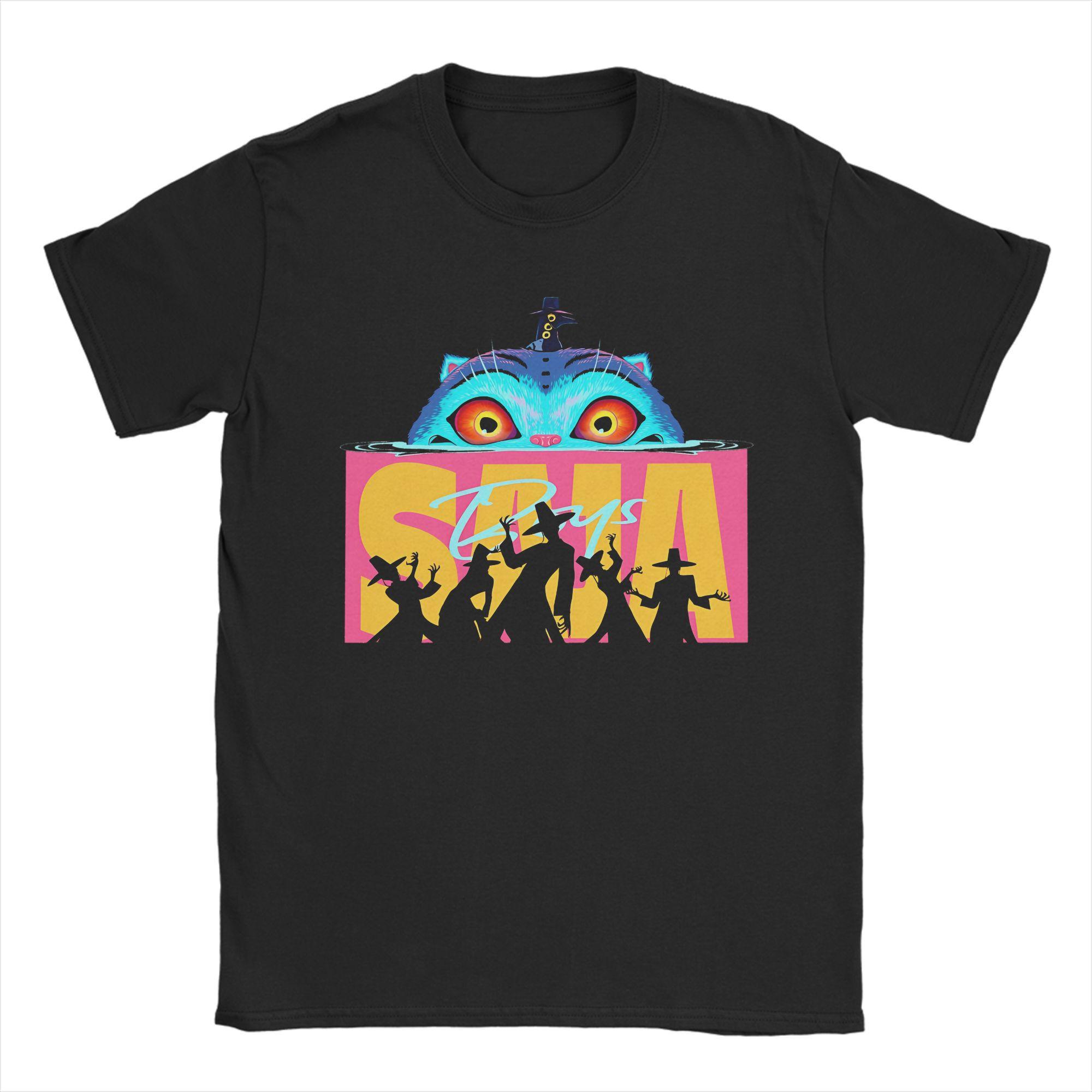 

SAJA BOYS KPOP Demon Hunters Anime T-Shirt Summer Vintage T-Shirts Pure Cotton Fashion Tshirt For Adult Short Sleeve Casual Tops 4XL