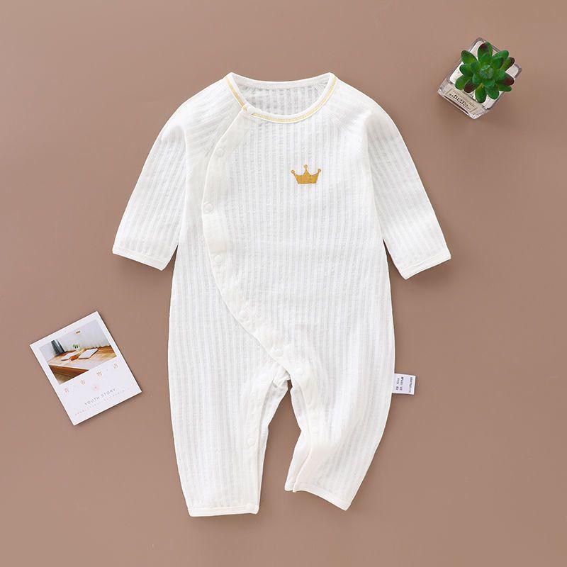 Pure Cotton Baby Romper - Soft, Skin-Friendly, Long Sleeve Pajamas for Newborns