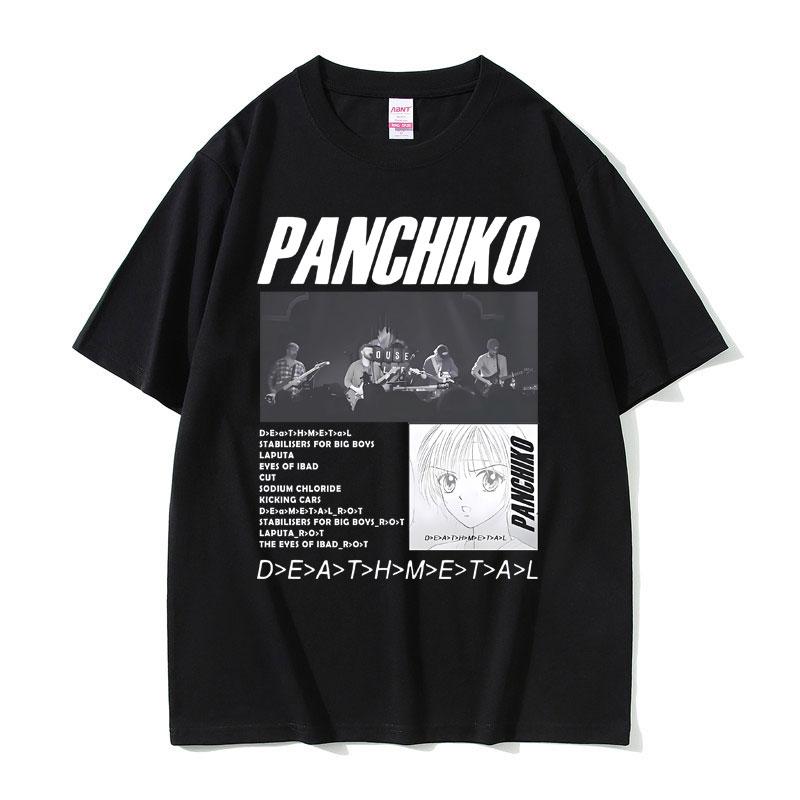 

Лето 2025 Panchiko DEATHMETAL Альбом Графический Принт Мужчины Женщины Хип-Хоп Оверсайз Мужской Винтажный 100% Чистый Хлопок Печатная Футболка XL
