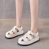Summer New Women's Leather Bag Head Sandals Women's Casual Platform Pig Cage Shoes Woven Fashion Women