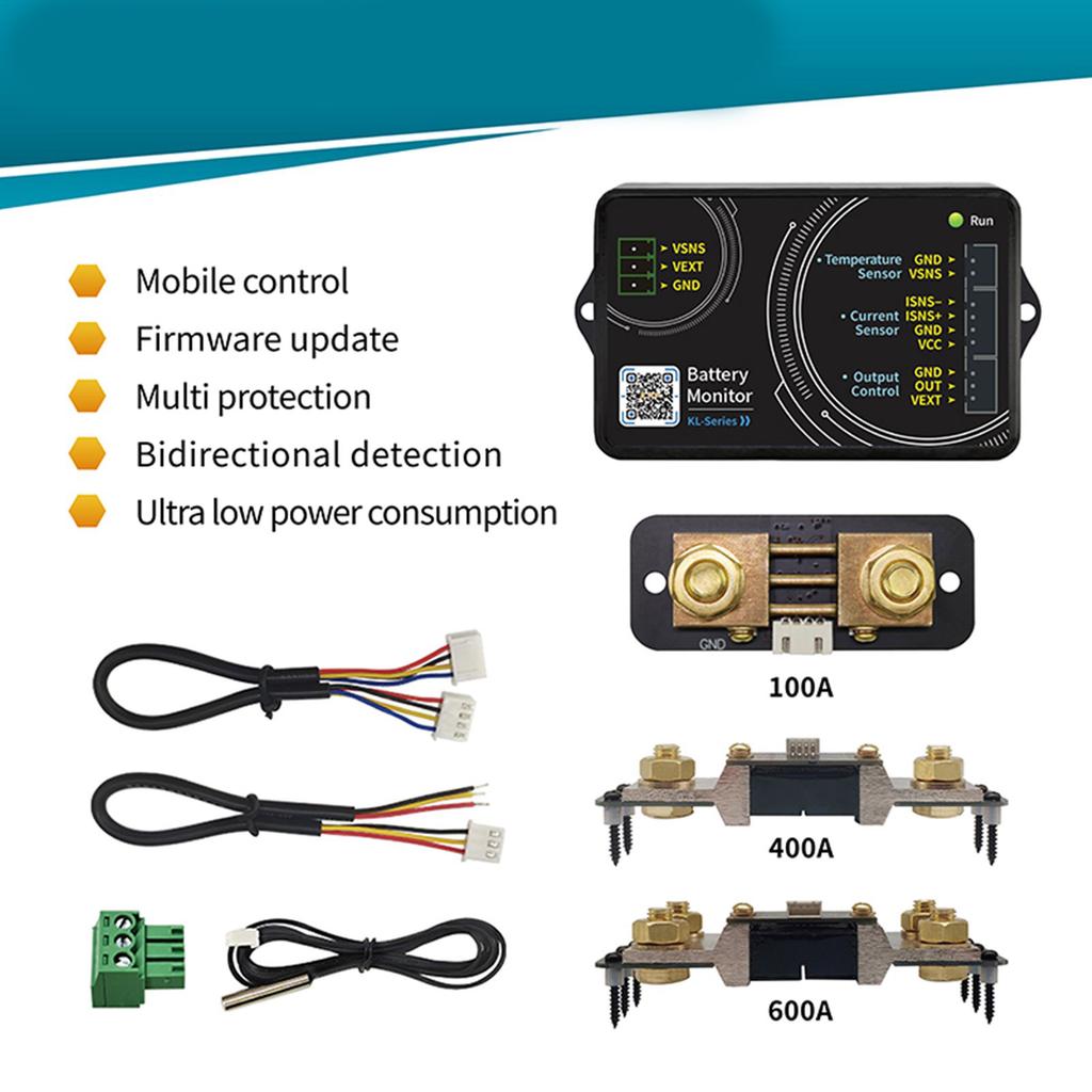 Battery Monitor Bluetooth-compatible Battery Capacity Tester 0‑120V Voltmeter