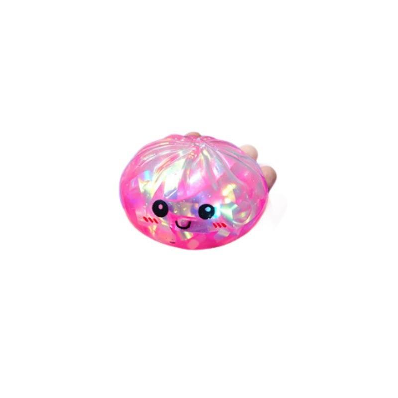 Colorful Ribbon Buns - A Fun and Colorful Shiny Style Baking Toy for Stress Relief and Venting. Transparent Coloration.