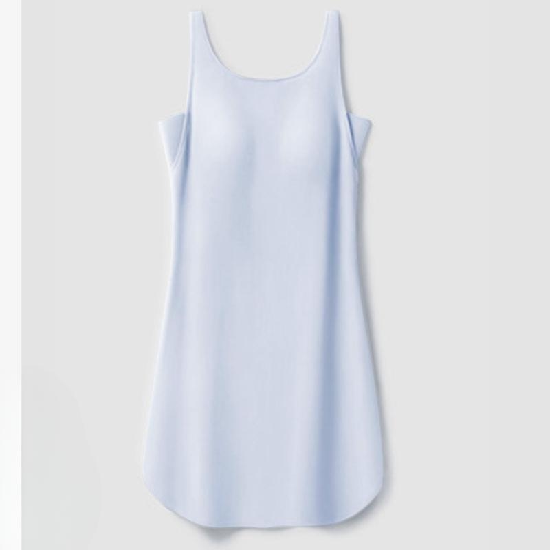 Full Cotton Nightgown with Chest Pad Summer Long Women's Pajamas Suspenders Summer Vest Sexy Summer Pure Pure Cotton Home Clothes