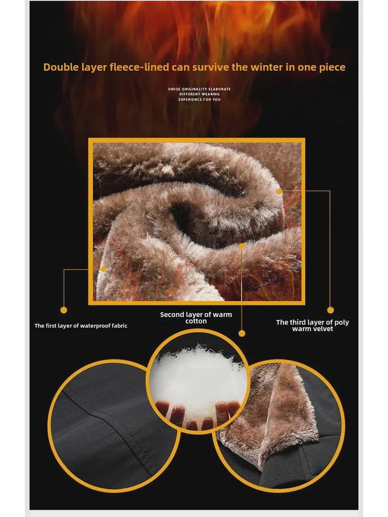 Papas Samtmantel 2022: Neue dicke warme Freizeitjacke für Mittelalte und Ältere, perfekt für Herbst und Winter.