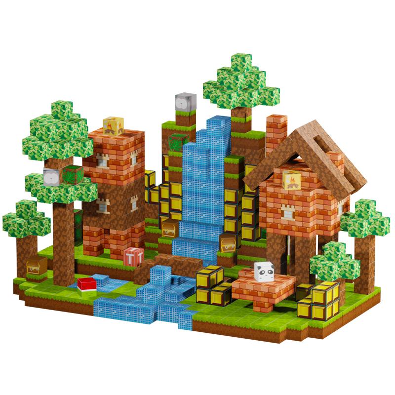 Magnetisches Spielzeug Kreatives Puzzlespielzeug mit Figuren, ABS-Bausteinen, geeignet für Konstruktion und Kreation, perfekt als Geschenk