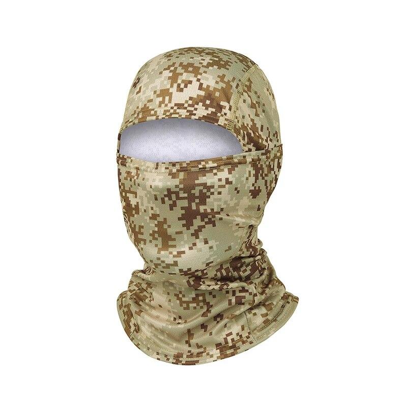 Balaclava tactică de camuflaj Protecție UV Rezistenta pentru ciclism Mască de față Uscare rapidă Ciclism în aer liber Pescuit Drumeții Esarfe