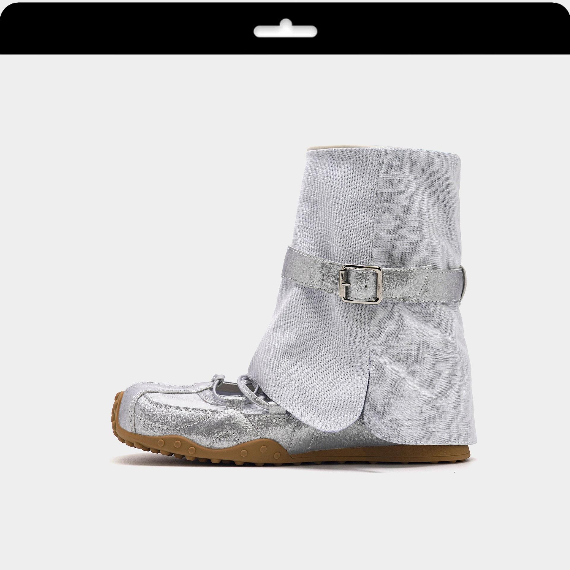 

Romank~ Ballet Shoes Women s 2025 Summer Thick-soled German Training Single Shoes Mary Jane Shoes Cool Boots Stacked Short Boots 40