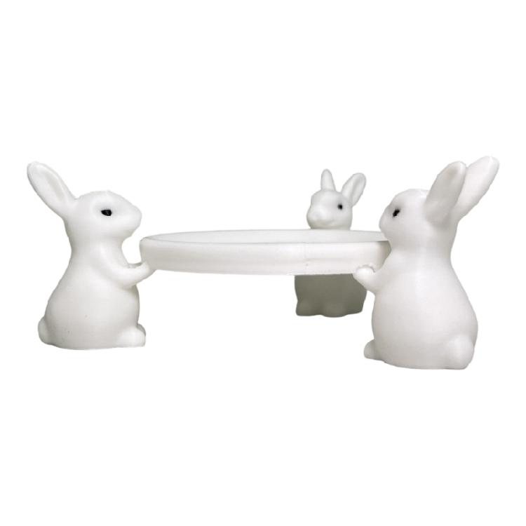 Rabbit Plate 3D Printed Easter Bunnies Cake Stand Serving Tray for Desserts Jewellery Wedding Crafts Decoration Gift