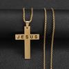 Saint St. Benedict Jesus Cross Pendant Necklace Men and Women Religious Christian Catholic Amulet Stainless Steel Jewelry