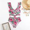 2025 European & American Women's Sexy Ruffle Backless Bikini Swimsuit