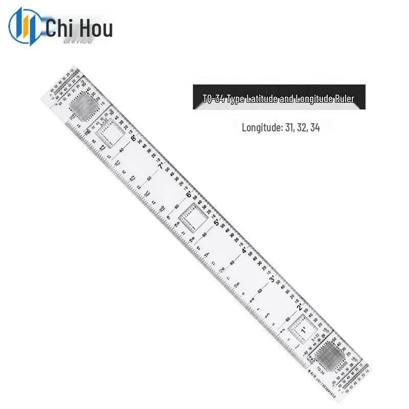 Chihou Longitude Latitude Ruler (1:50,000 Scale)