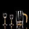 Gold Foil Glass Cup Golden Rock-shaped White Wine Cup Highball Glass 100ml Crystal Wine Dispenser Tableware Flagon Transparent
