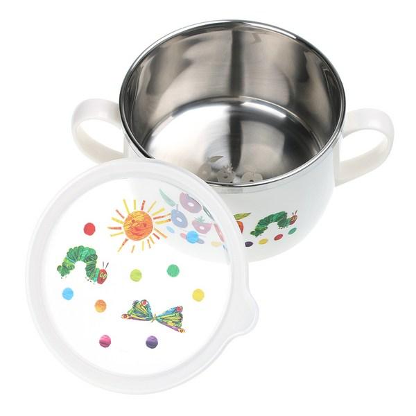 Eric Carle Double Stainless Steel Ramen with Airtight Lid, White, 1 Piece, Popular Korean Parenting Items