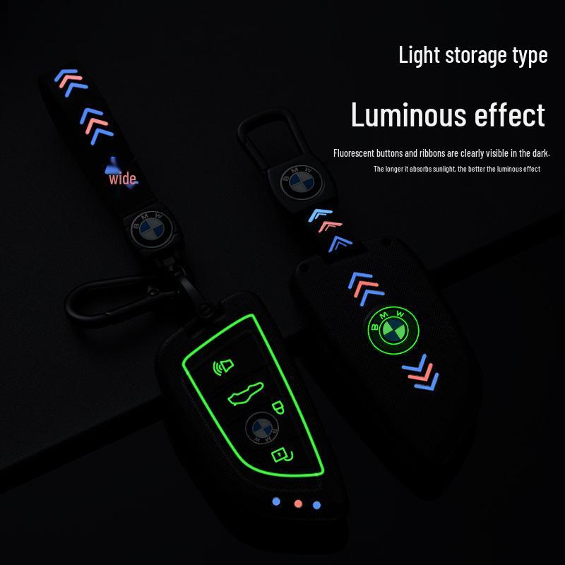 3, 5, 7 Series Blade Key Case - Luminous Protective Shell for 320i, 525li Remote & X3 Buckle