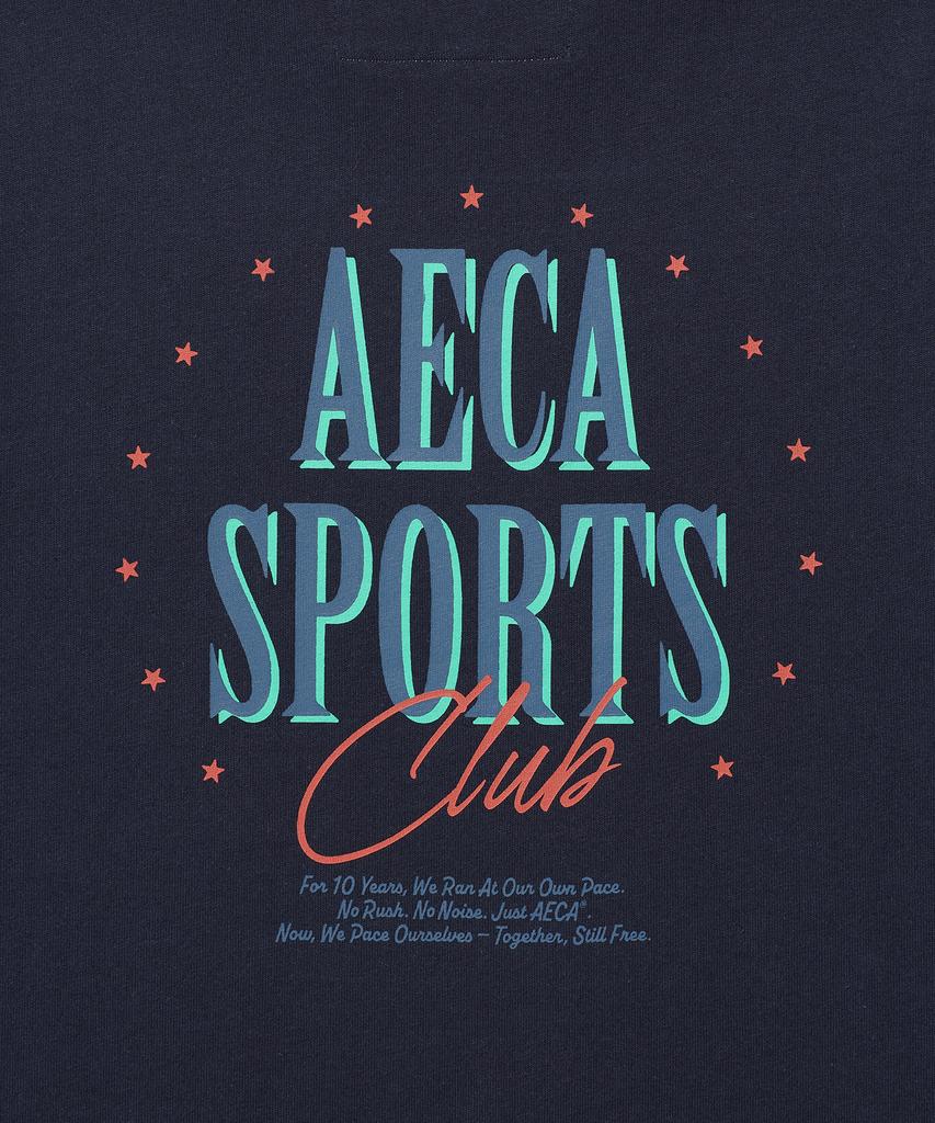 AECA (Woman) Sports Club Ringer Half Sleeve Tee-Navy