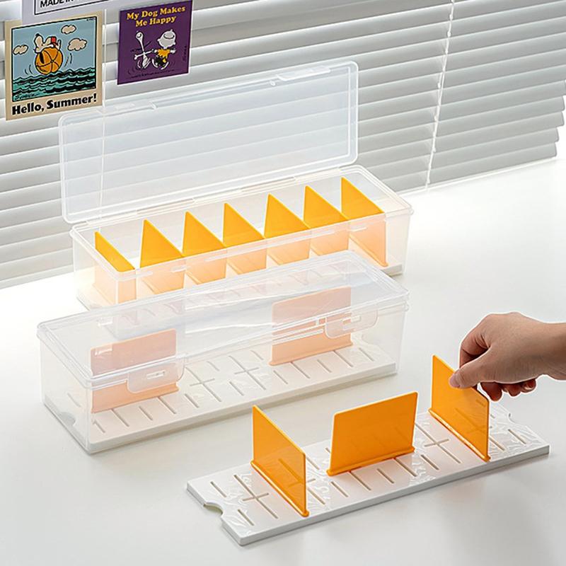 Clear Plastic Compartmentalized Organizer Box Holds 550+ Game Cards Storage Box With Adjustable Divider For Ptcg/Mtg Cards