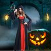 Halloween Vampire Demon Death Costume Witch Masquerade Performance Outfit Adult Cosplay Costume for Party