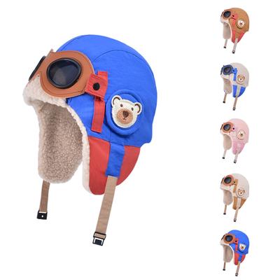 Căciulă de iarnă pentru copii, Șapcă retro Lei Feng, Căciulă cu fleece cald, Urechi, Căciulă pentru motocicletă