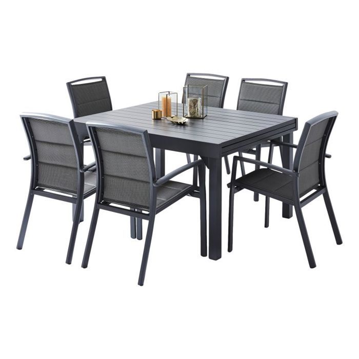 Wilsa Garden Modulo T 6 / 10 + F 6 Full Alu Grey Garden Furniture Set