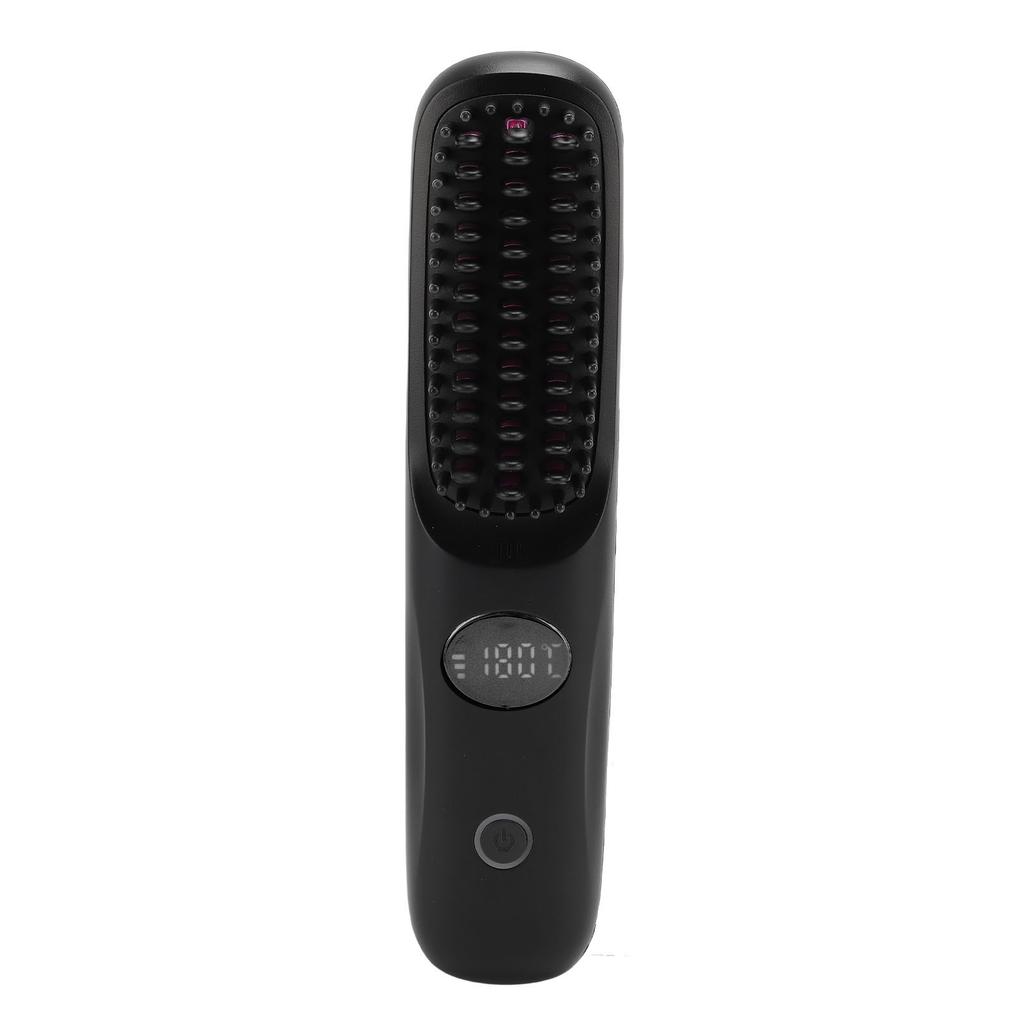 Cordless Hair Straightener Brush 3 Temps LED Display USB Rechargeable Straightening Ion Electric Hair Styling Comb for