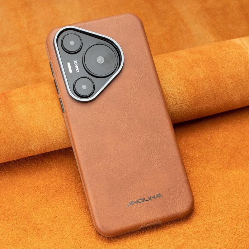 Vhodné pro pouzdro na telefon Huawei Pura70pro, Mate60pro Magnetický plný obal Nárazuvzdorné Business Luxusní kožené pouzdro
