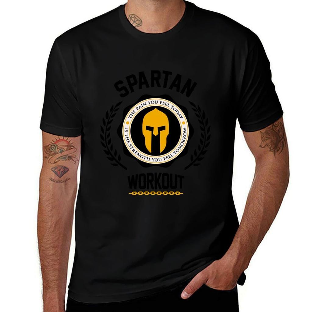 Spartan Workout Motivation TShirt Fashion Letter Print TShirt