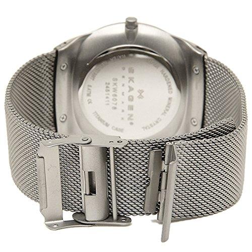 Skagen Men's Titanium Watch, 40mm, Quartz Movement, Gray and Silver, SKW6078 [Parallel Import]