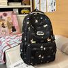 Tecknat tryck Student Skolväska Damryggsäck Stor Kapacitet Ryggsäck