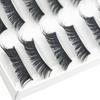 10Pairs False Eyelashes Thick Reusable Synthetic Fiber Naturals Cruelty-Free False Lashes for Daily Life