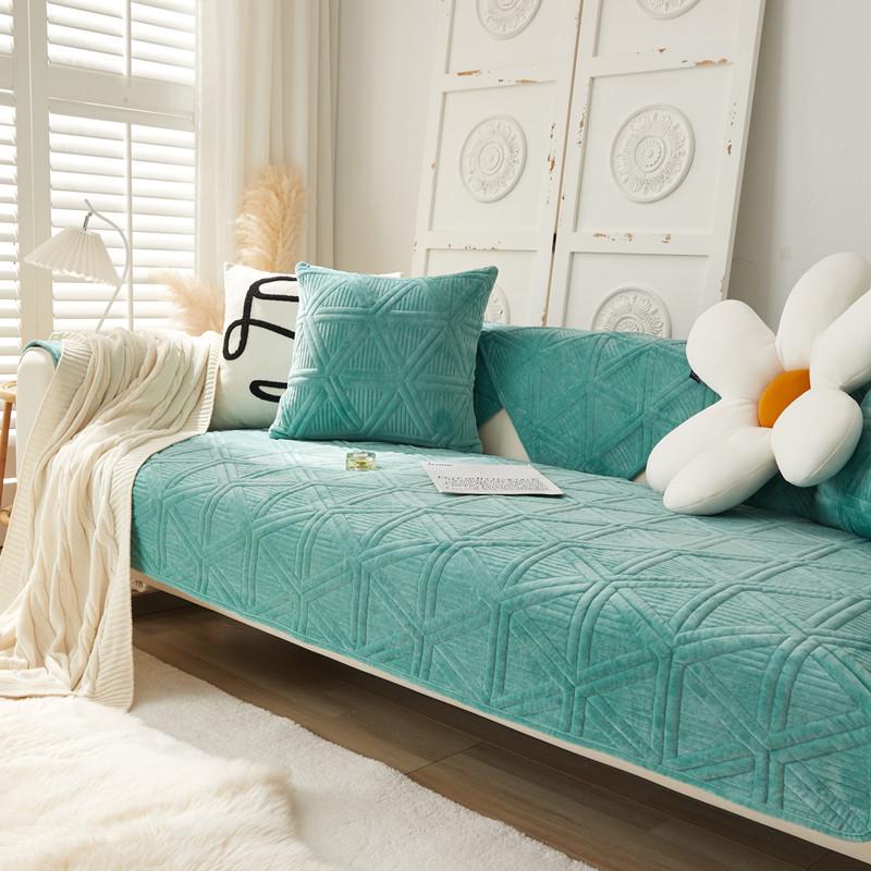 

Современная зимняя вышитая нескользящая подушка на диван из кристального бархата 45x45 cm Cushion Cover