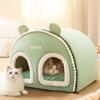 Autumn and Winter Cat Nest with Double Openings  Semi-enclosed Multi-pet Family Yurt Kennel Small Dog Warm Cat Bed, Pet Cat Nest